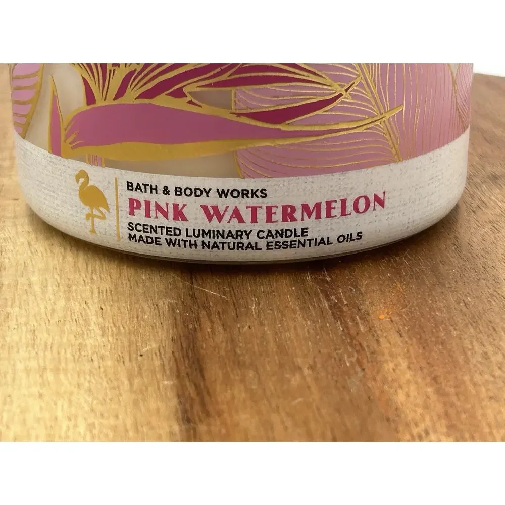 Bath & Body Works Pink Watermelon 3-Wick Candle Large 14.5 oz Scented Summer New